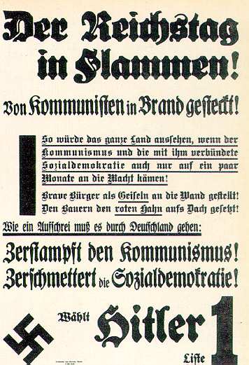 Flugblatt der NSDAP zu den Reichstagswahlen