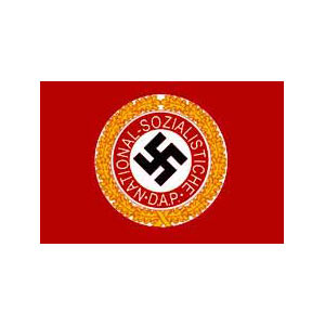 Die Flagge der NSDAP mit dem Hakenkreuz