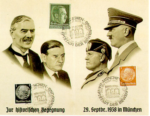 Postkarte zum Mnchner Abkommen